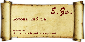 Somosi Zsófia névjegykártya