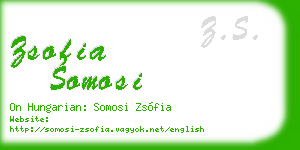 zsofia somosi business card