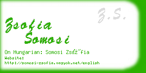 zsofia somosi business card